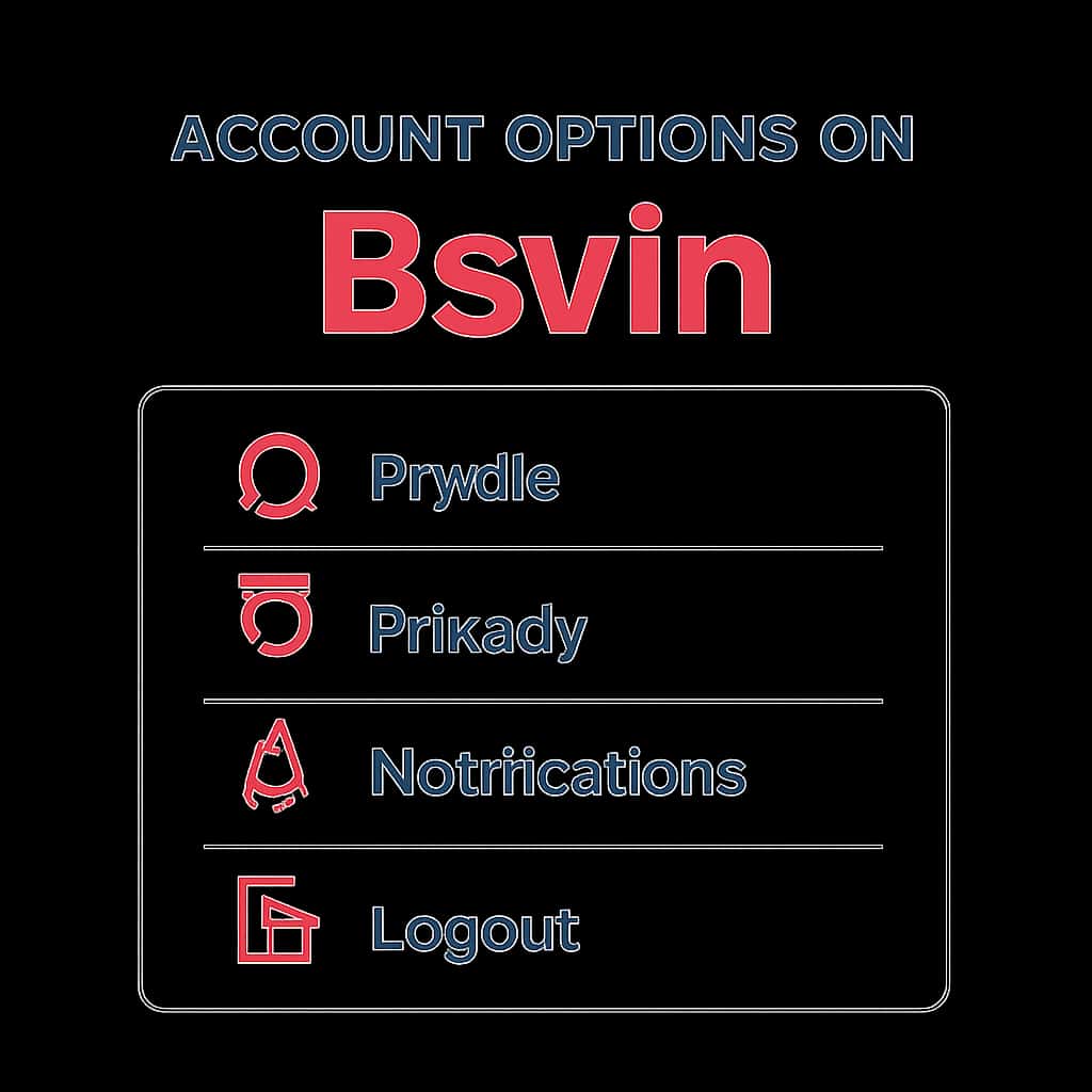 Illustration explaining account options available on Bsvin.