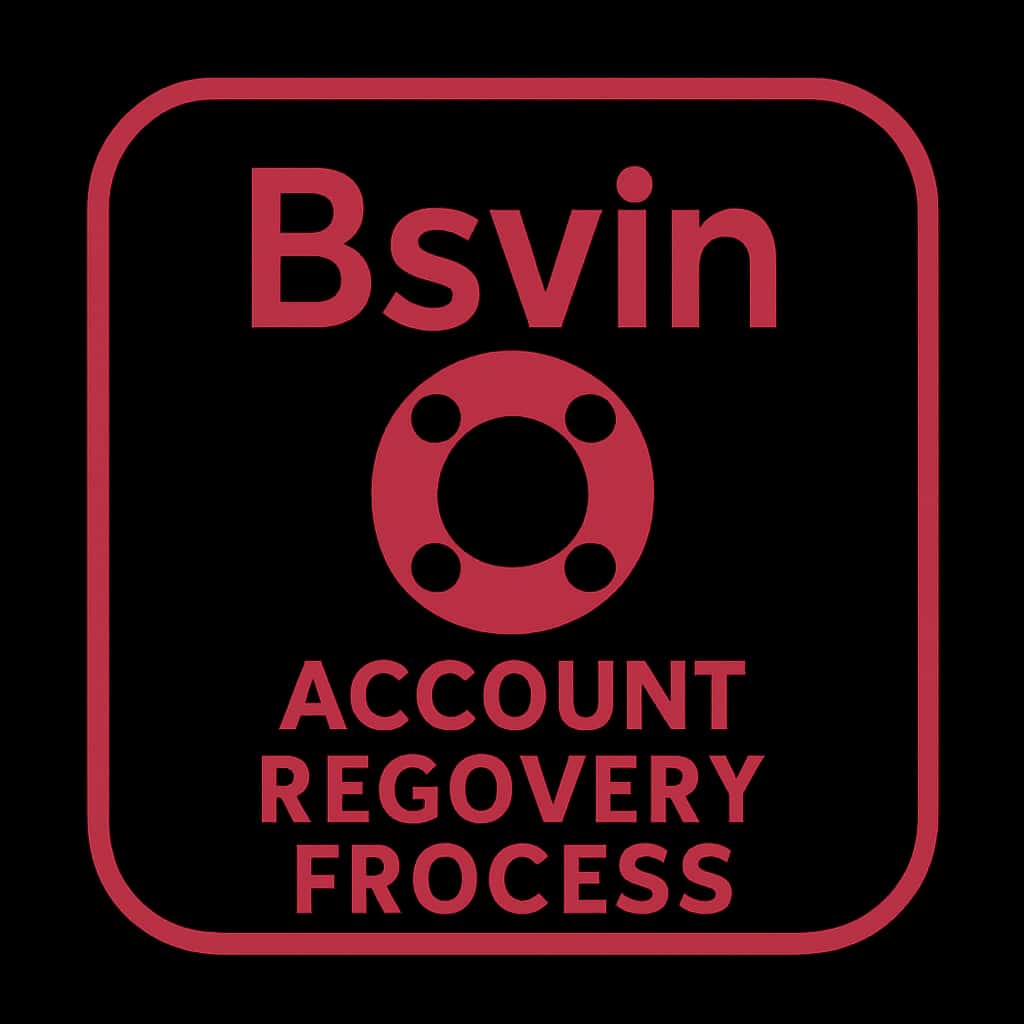 A clean badge design symbolizing the Bsvin Account Recovery Process.