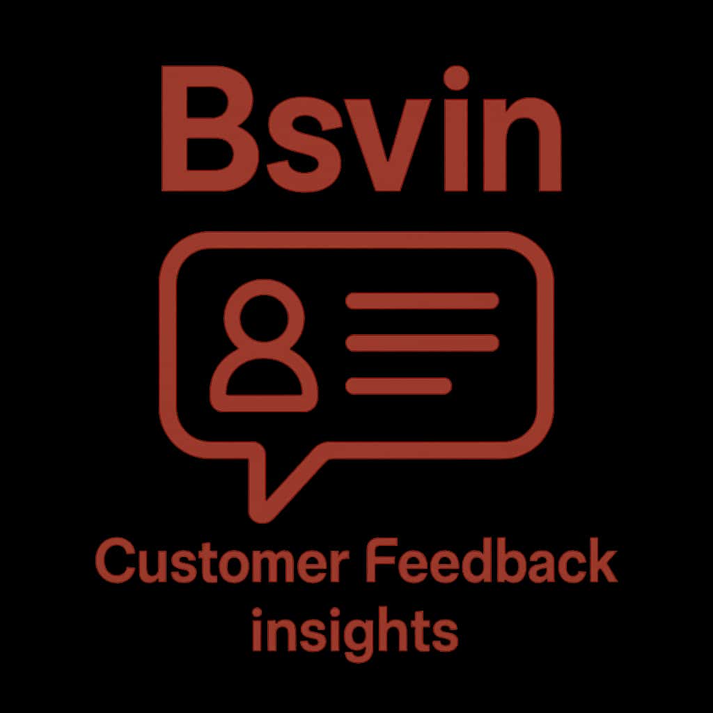 A badge design symbolizing Bsvin Customer Feedback Insights.