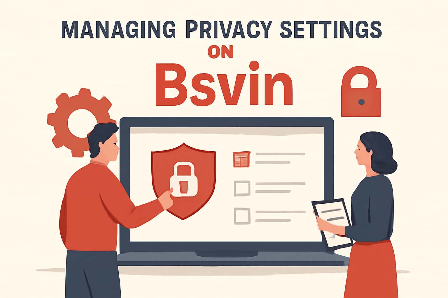 A visual representation of privacy settings management on Bsvin.