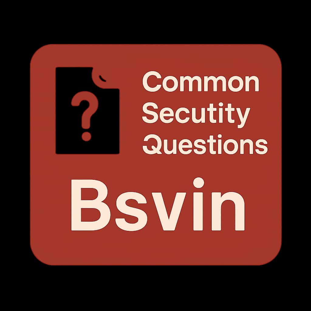 An icon representing security questions about Bsvin.