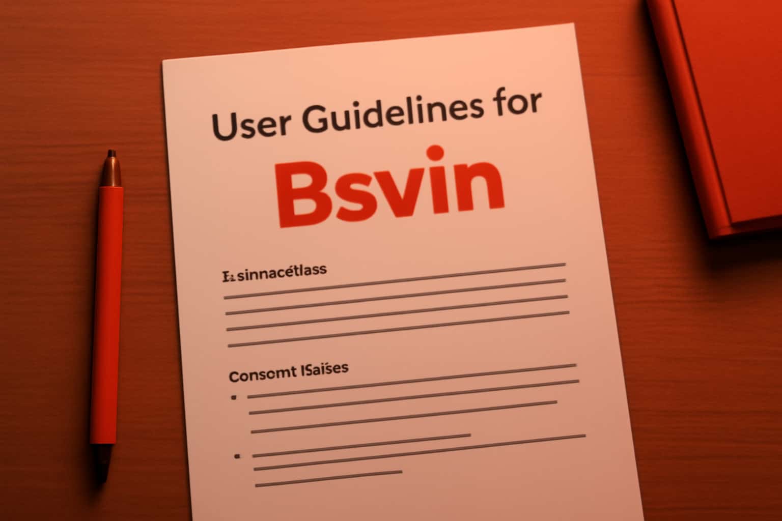 Informative illustration depicting User Guidelines for Bsvin.