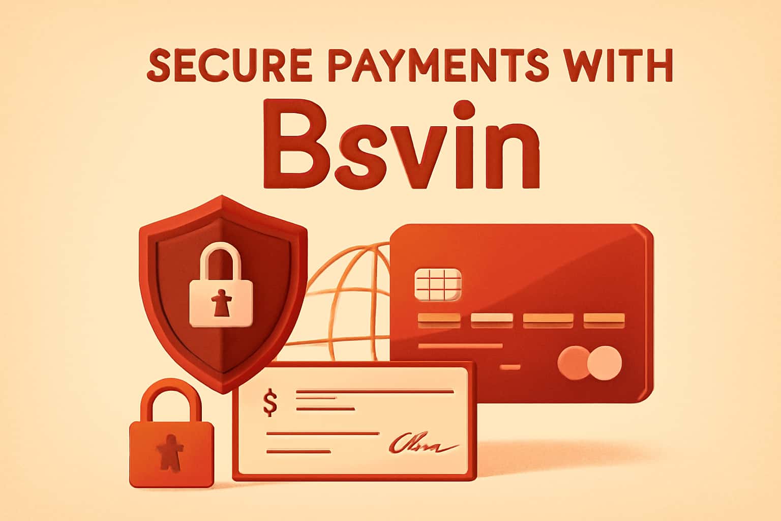 Visual representation of secure payments utilizing the Bsvin platform.