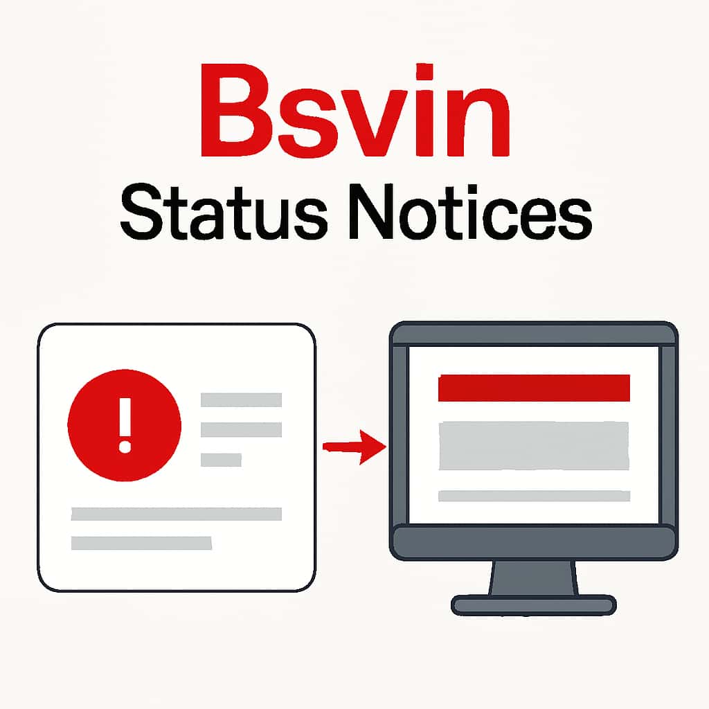 An illustration explaining Bsvin Status Notices.